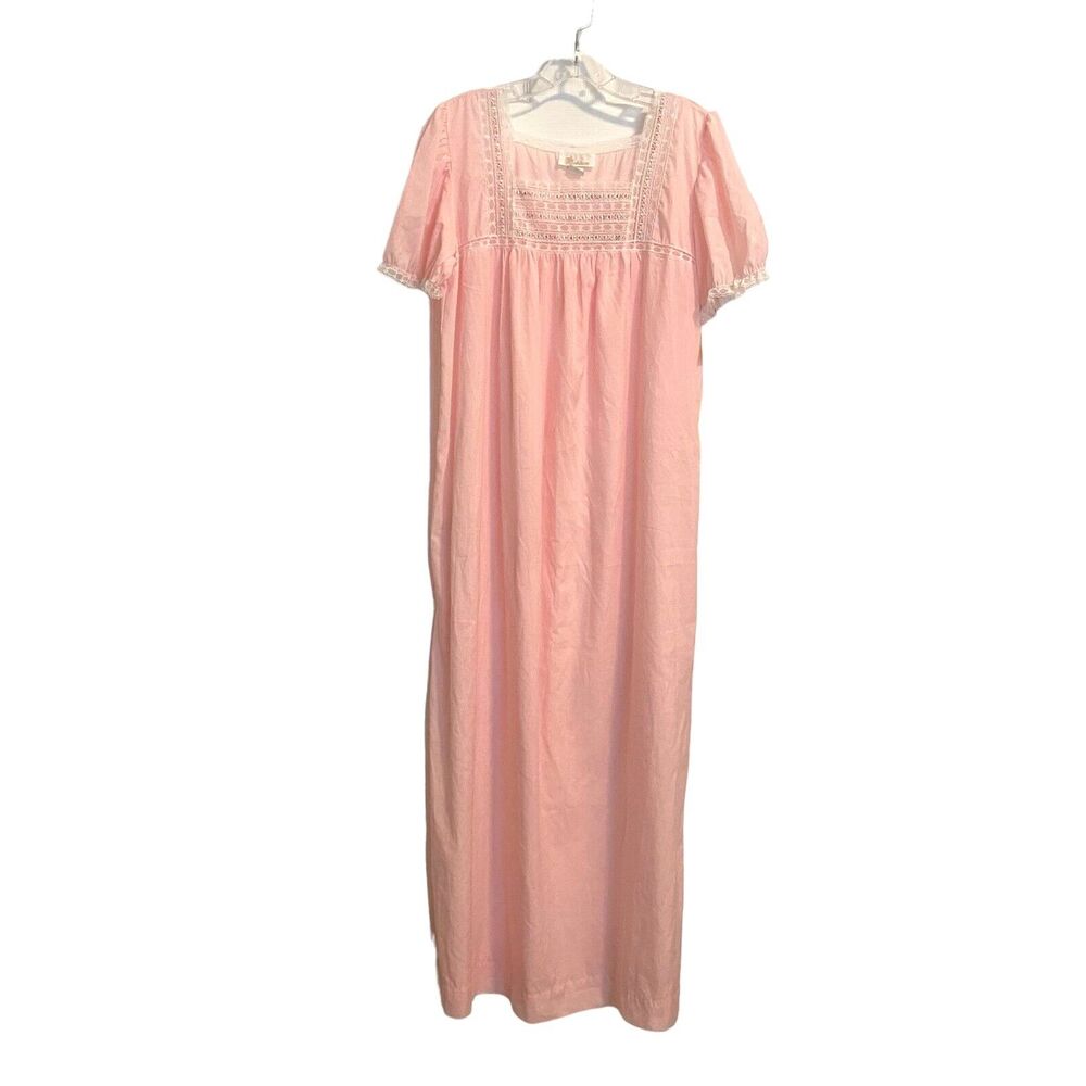 NWT Vintage Barbizon Blendaire Batiste Nightgown Pintuck Embroidered Sz M Long